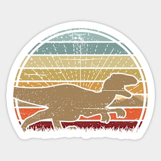 Velociraptor Sunset Sticker